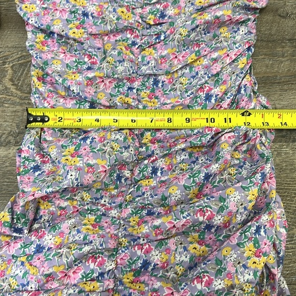 SNDYS. Women’s Floral Ruched Sweetheart Dress Size Large - Picture 9 of 14
